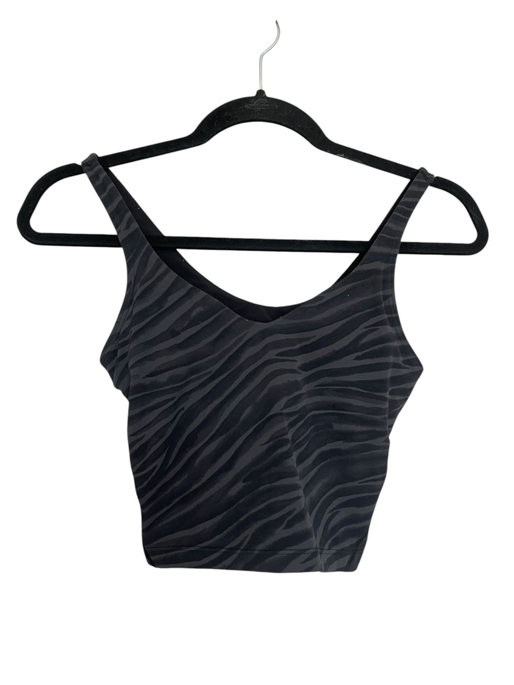 lululemon Black Zebra-Pattern Crop Tank